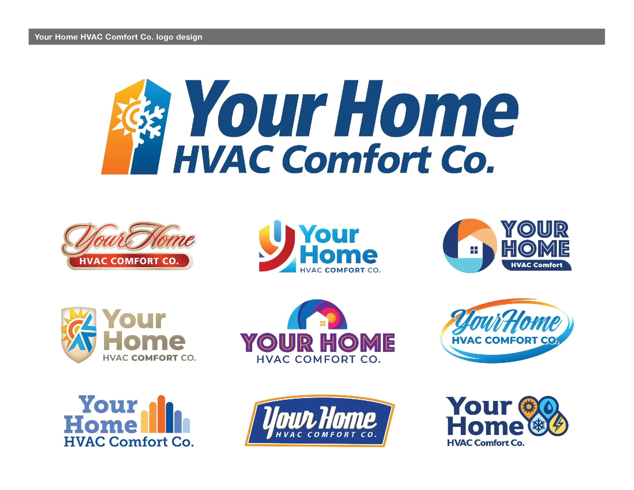 Your Home HVAC Comfort Co. logo design