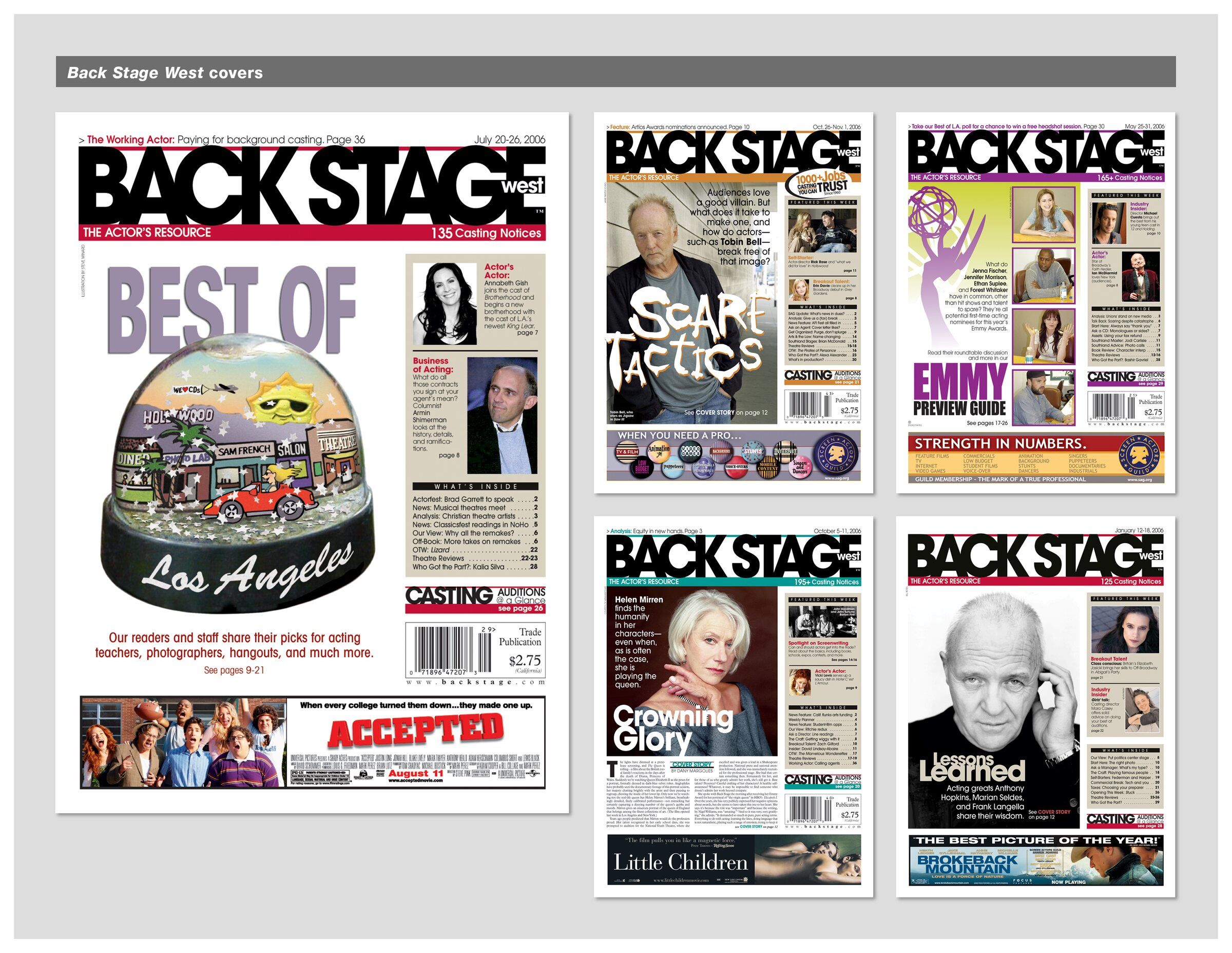 Back Stage West covers